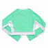 Milena Long Sleeve Cropped Rashguard - Ocean