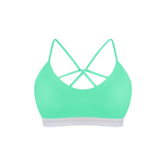 High-support bralette green high support sports bra supportive swimwear Criss-cross bralette for women swimwear