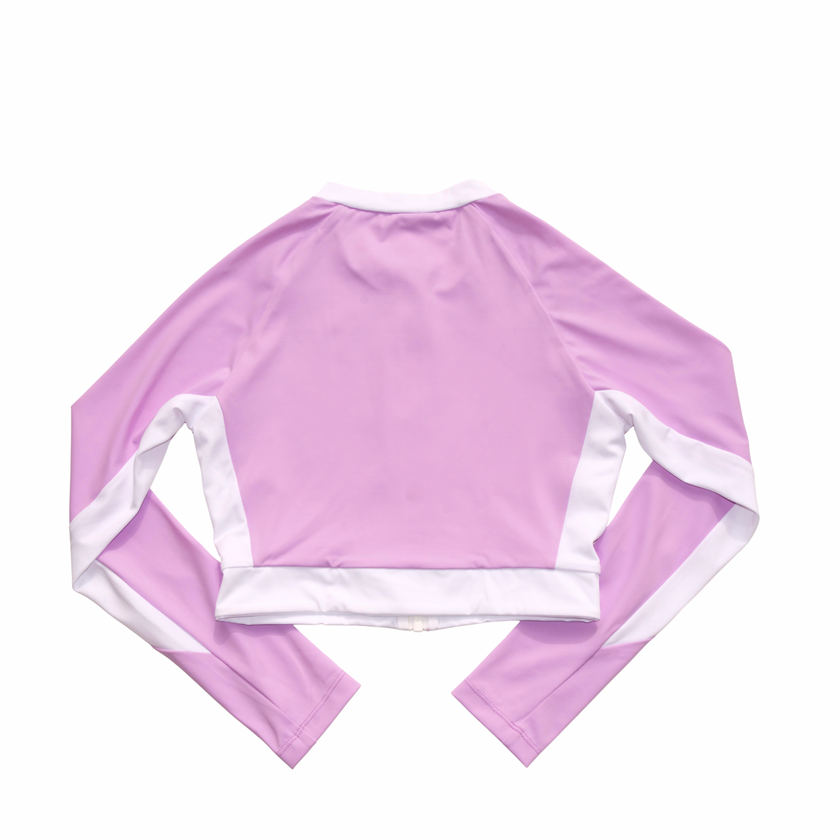 Milena Long Sleeve Cropped Rashguard - Candy