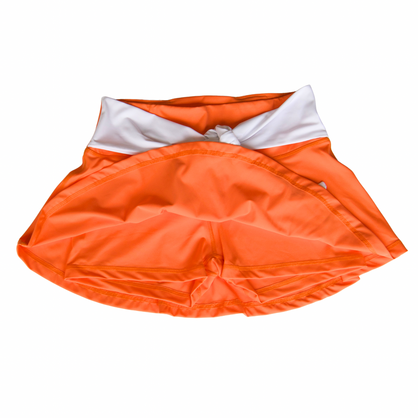 Madeline High-coverage Skort with Bow - Tangerine