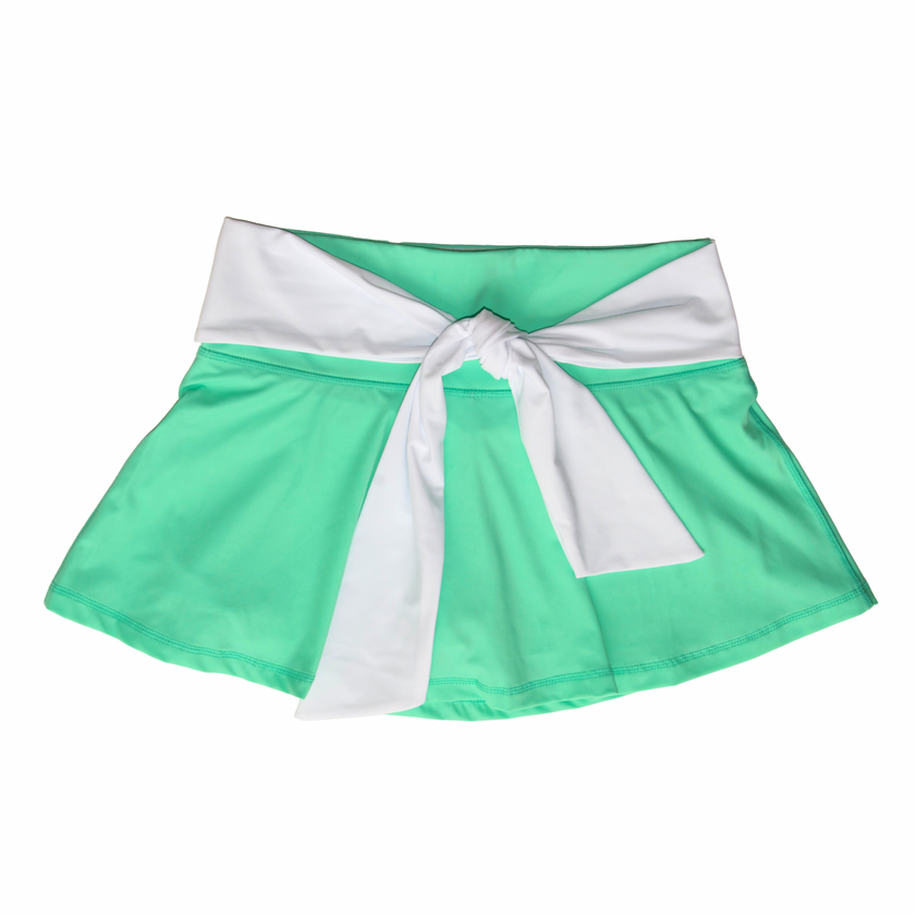 Madeline High-coverage Skort with Bow - Ocean