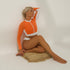 Milena Long Sleeve Cropped Rashguard - Tangerine